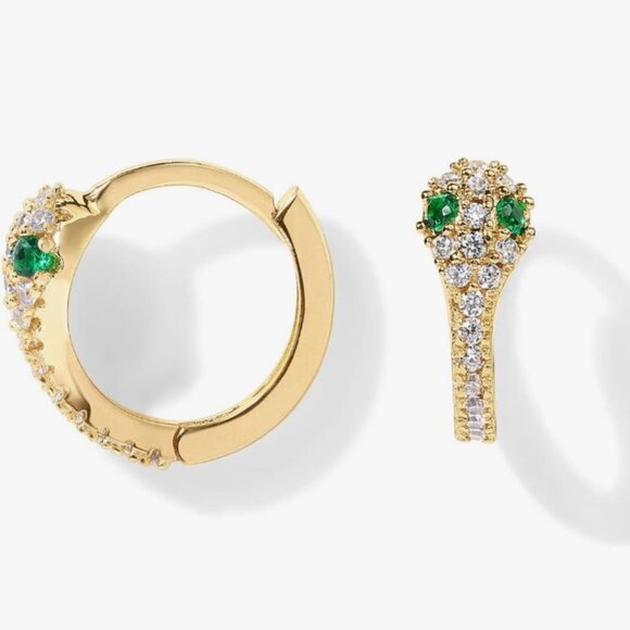 14K Gold White Gold Posts Chunky - Picture 5 of 7